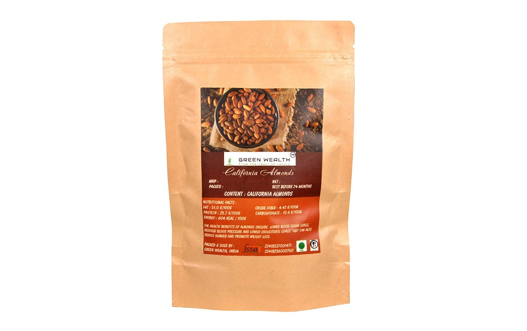 Green Wealth California Almonds    Pack  1800 grams